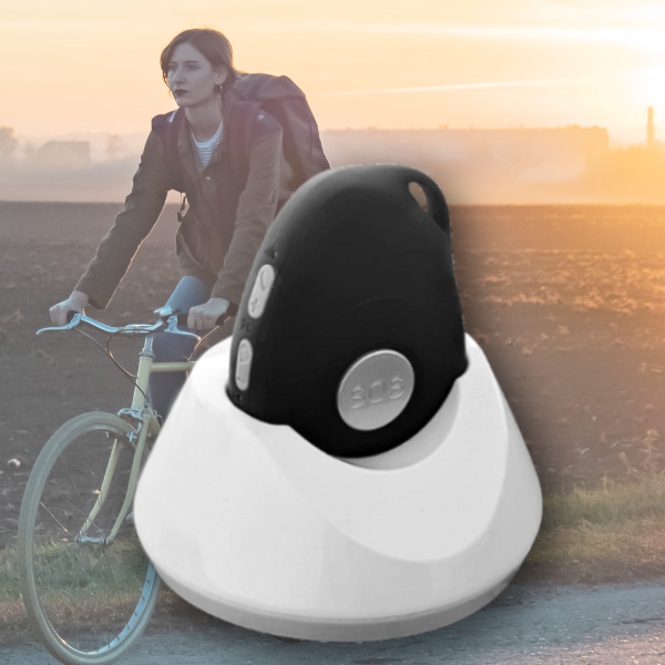 AlertKnop + achtergrond fietser 2025